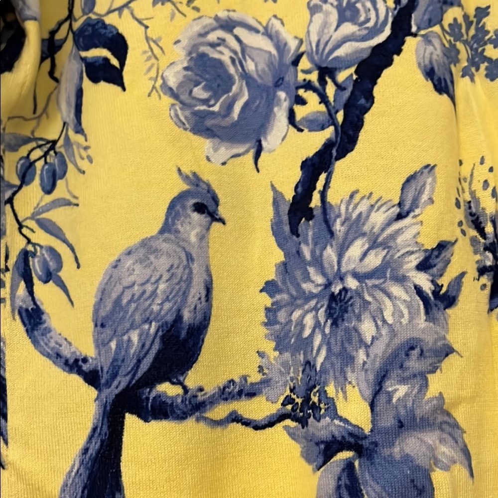 Talbots Yellow and Blue Patterned Cardigan - Picture 4 of 8